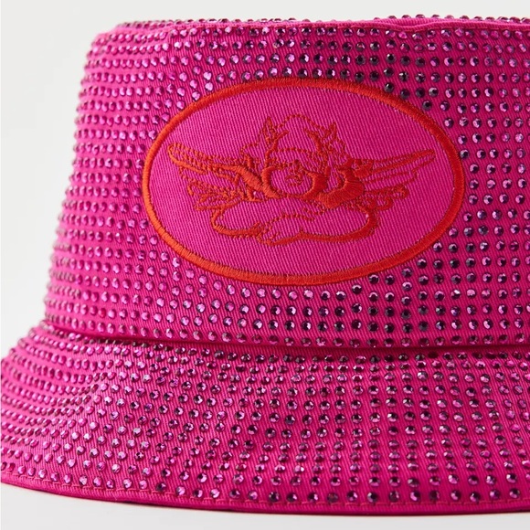 Boys Lie Pink Me L8R Rhinestone Bucket Hat NWT - Pink - Picture 3 of 6
